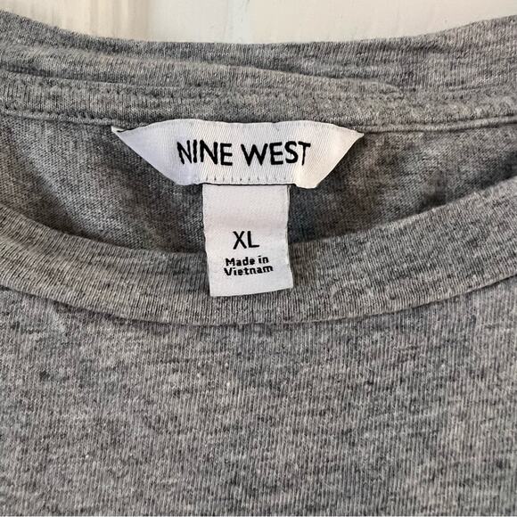 Nine West 100% Cotton Gray Dress Size XL - Picture 3 of 6